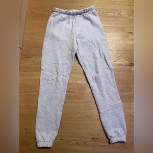 Aritzia CozyAF light grey joggers
